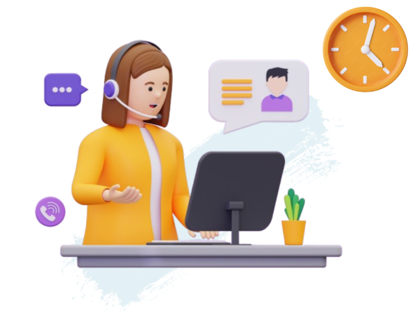 Call center agent reviewing real-time performance feedback on a digital dashboard.